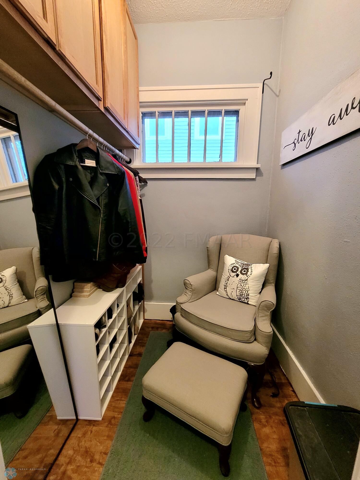 Walk in coat closet