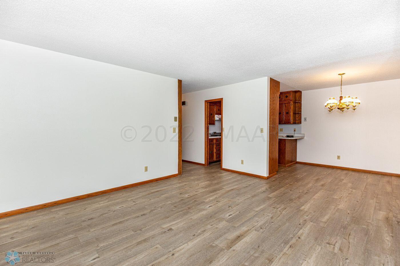 Upper living and dining space