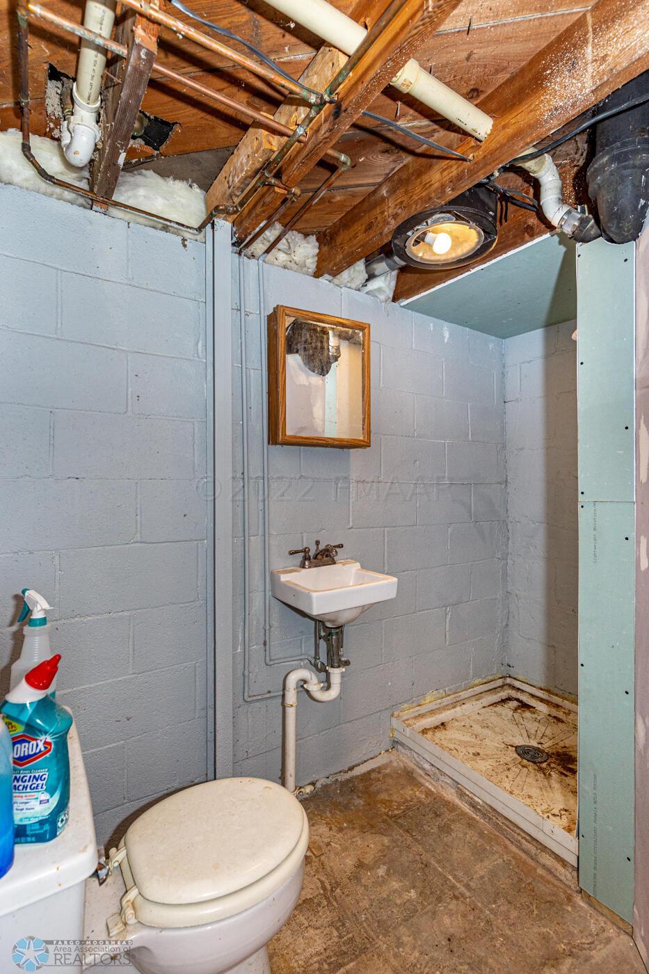 3/4 basement bath