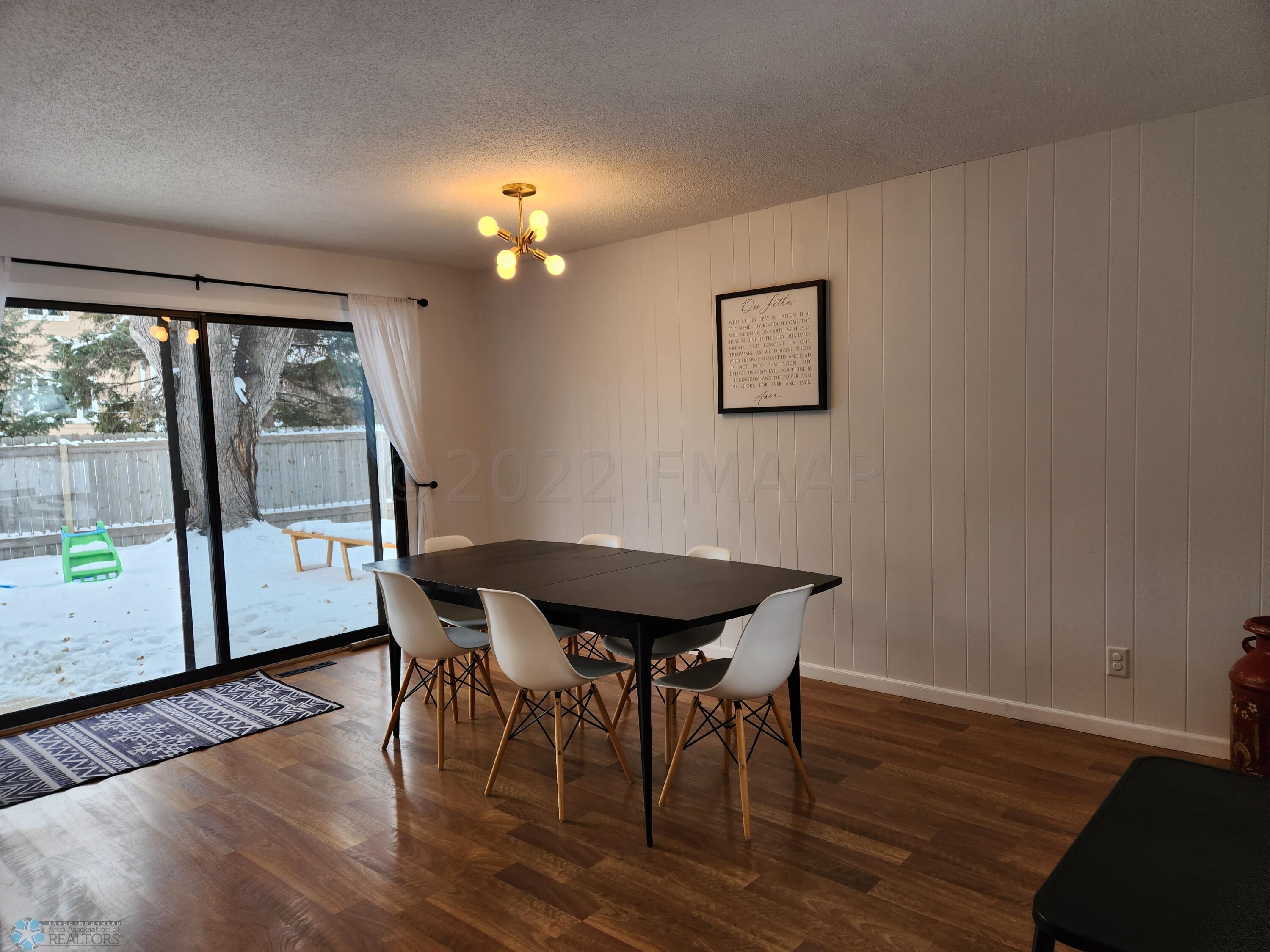 Dining Area with Patio Door to Deck