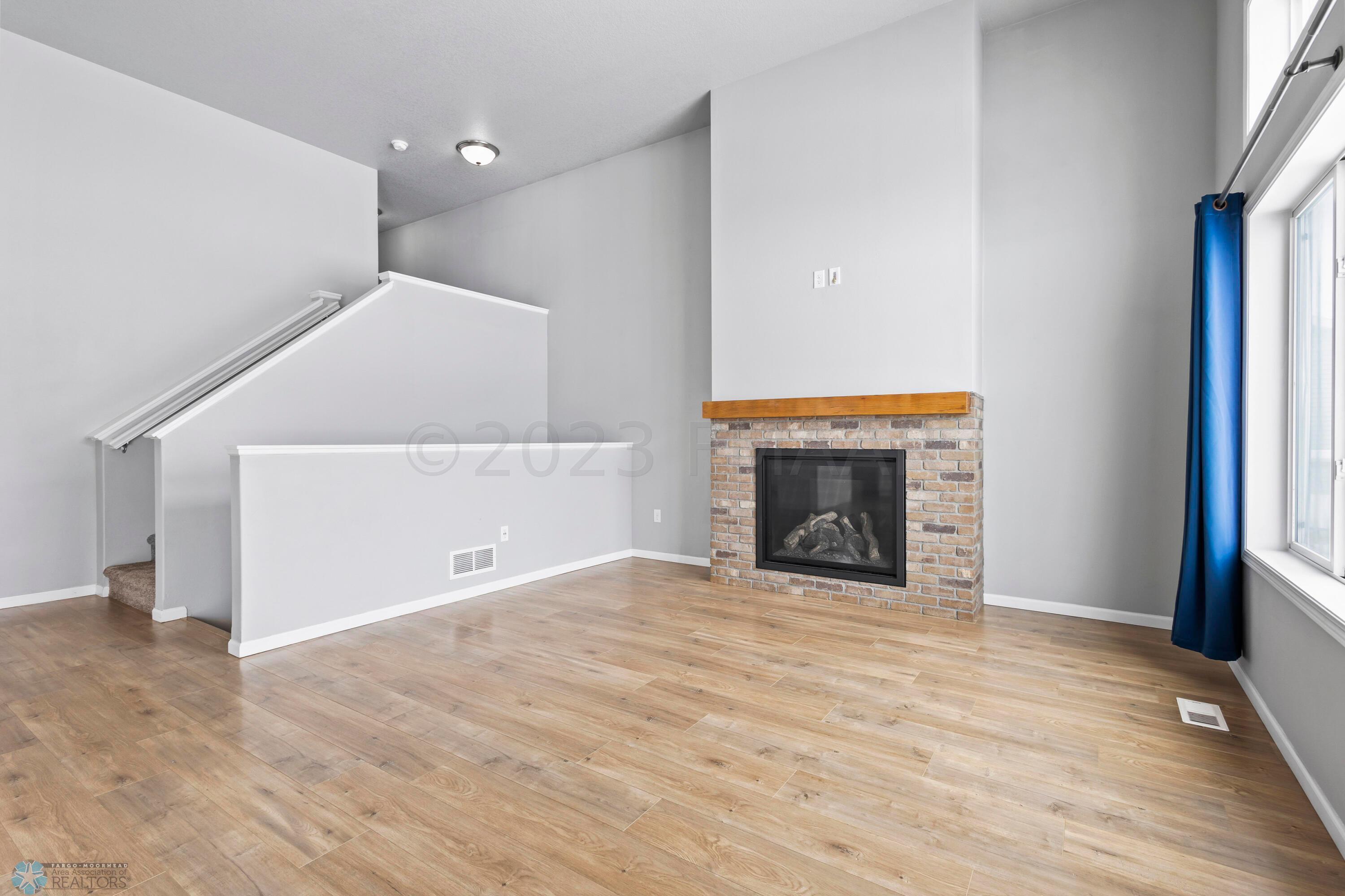 Living room with gas fireplace