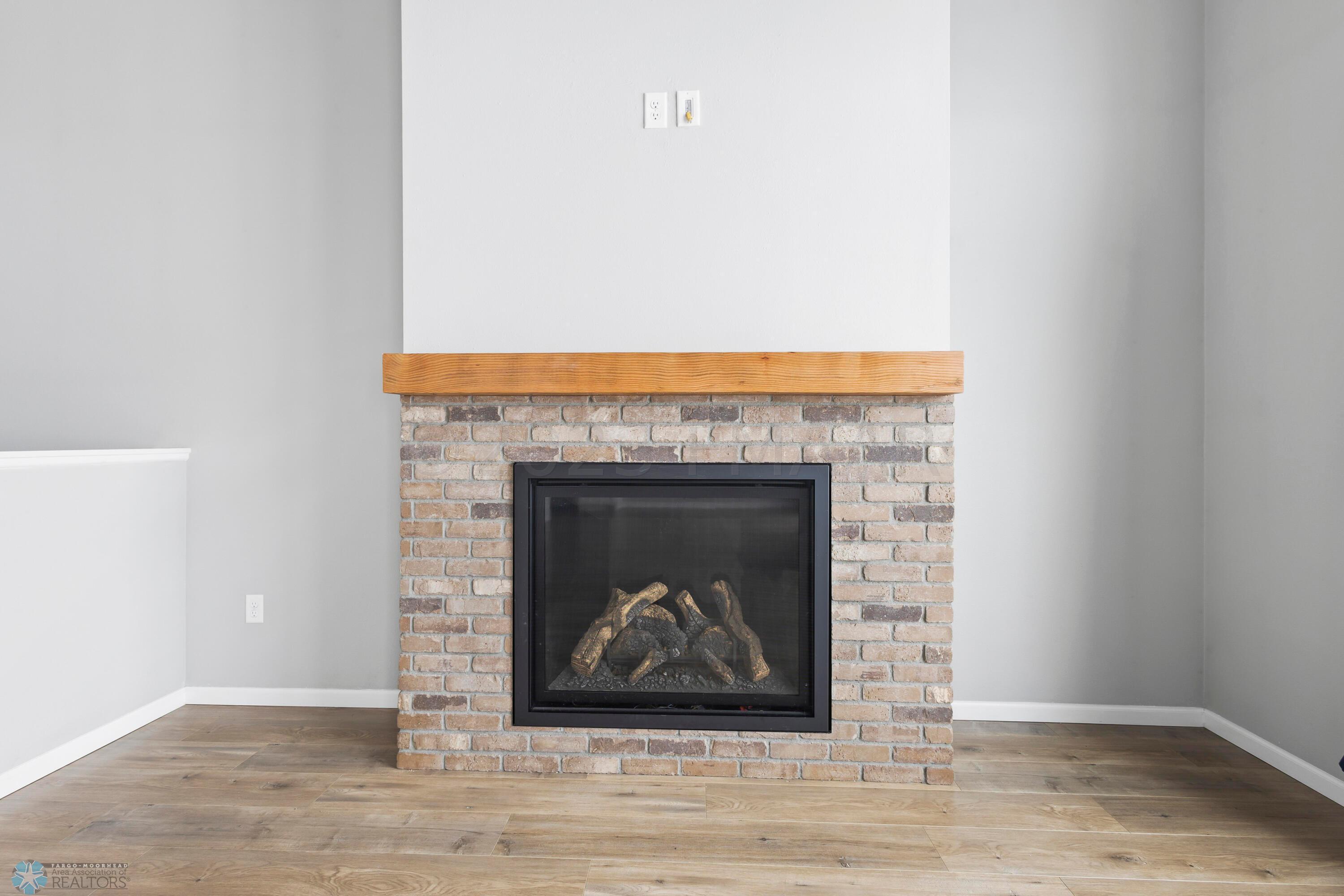 Gas fireplace in Living room
