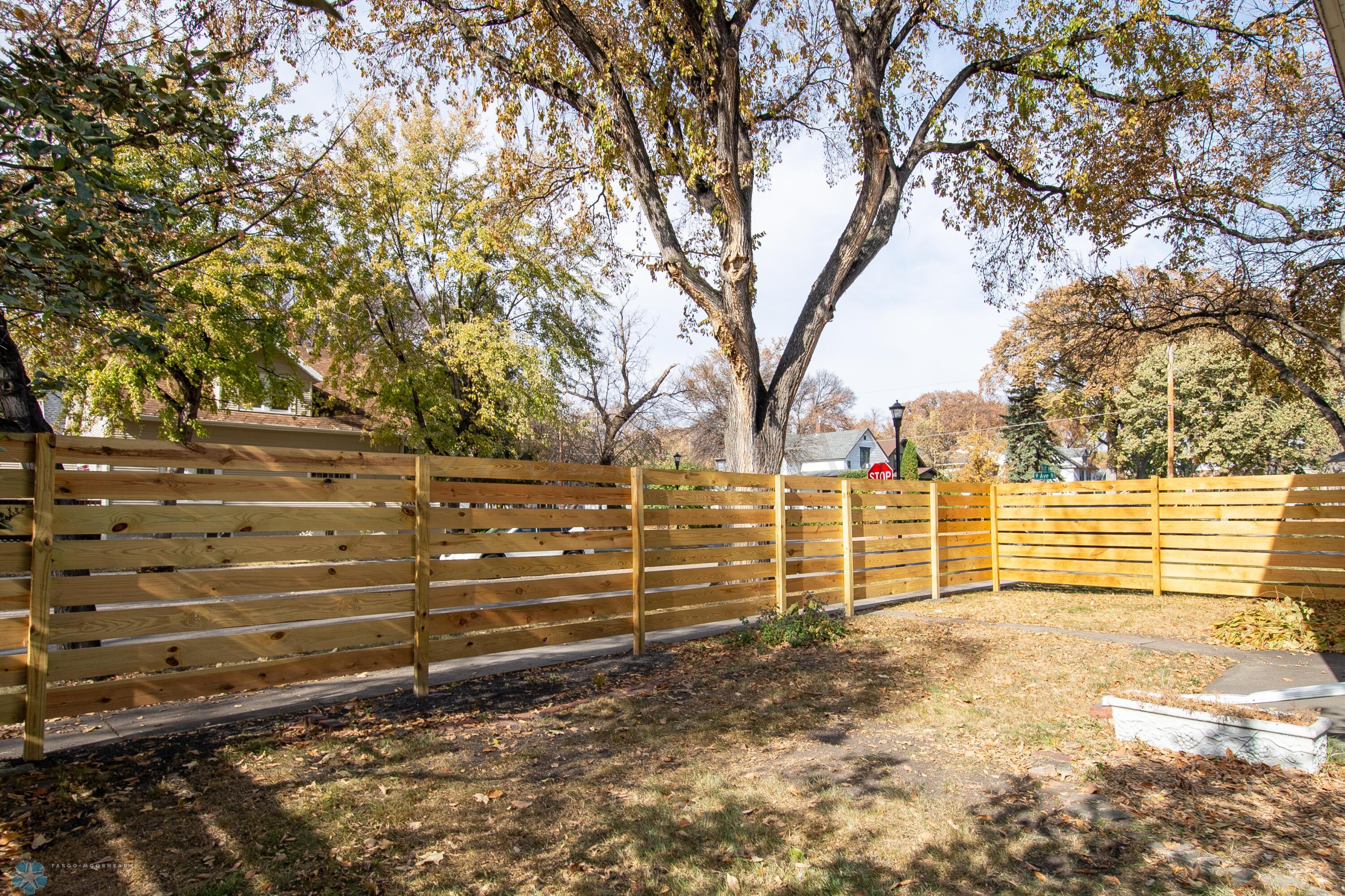 Fenced yard