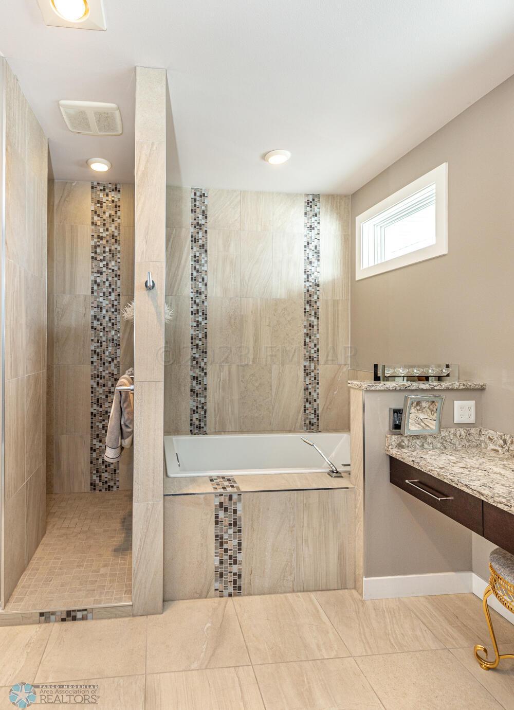 Tile Shower & Soaking Tub