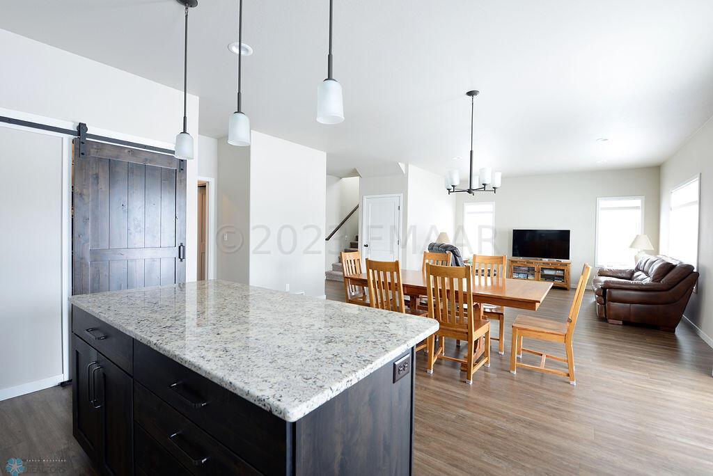 Island With Granite Counter