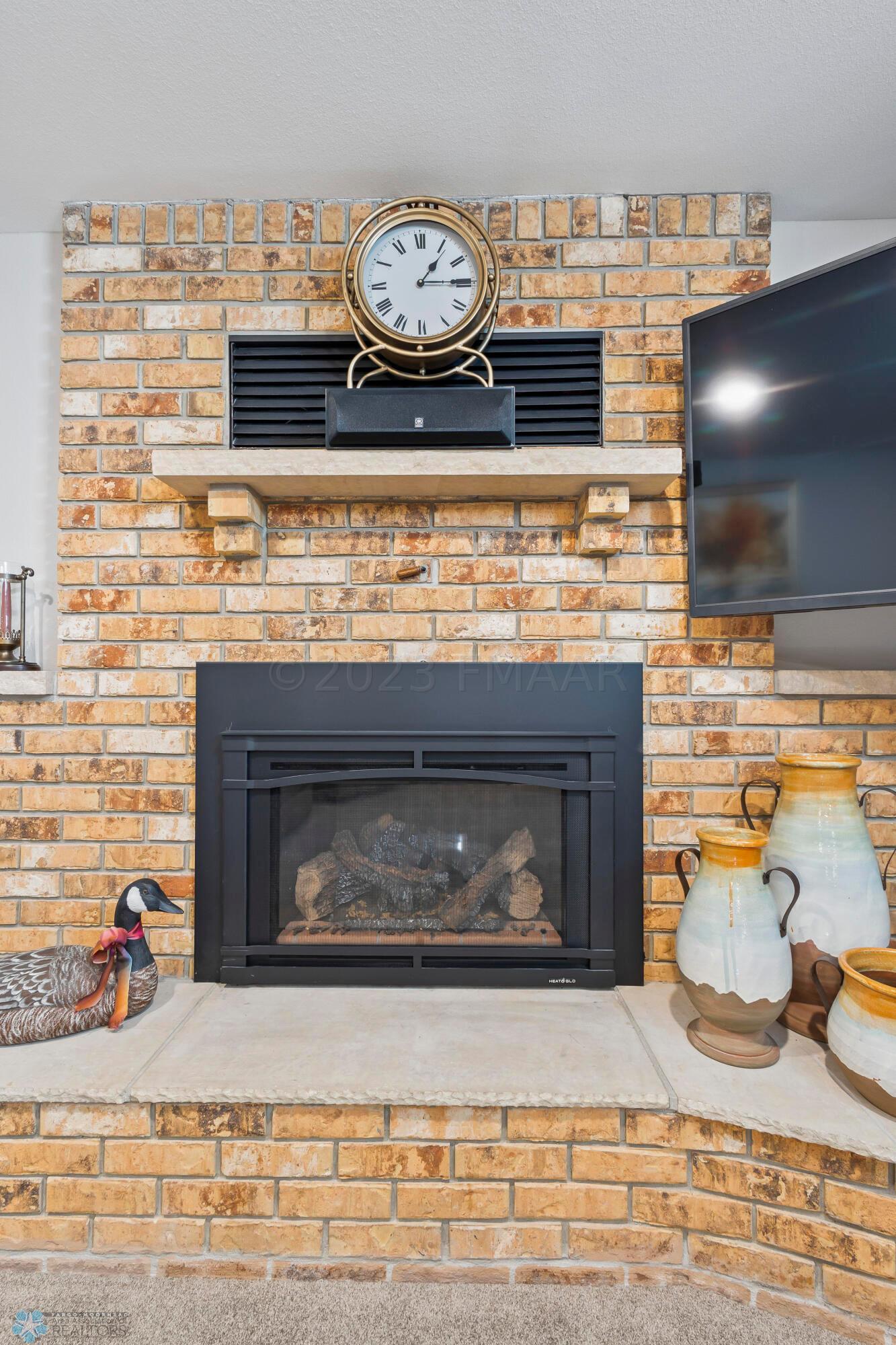 Family room gas fireplace