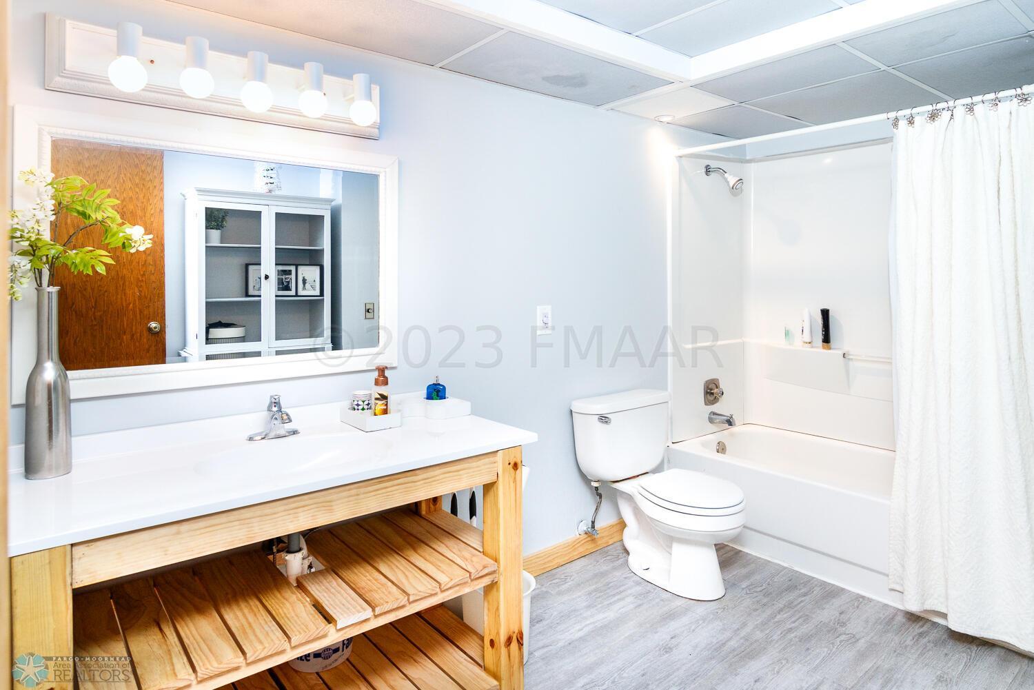 Large lower level full bathroom