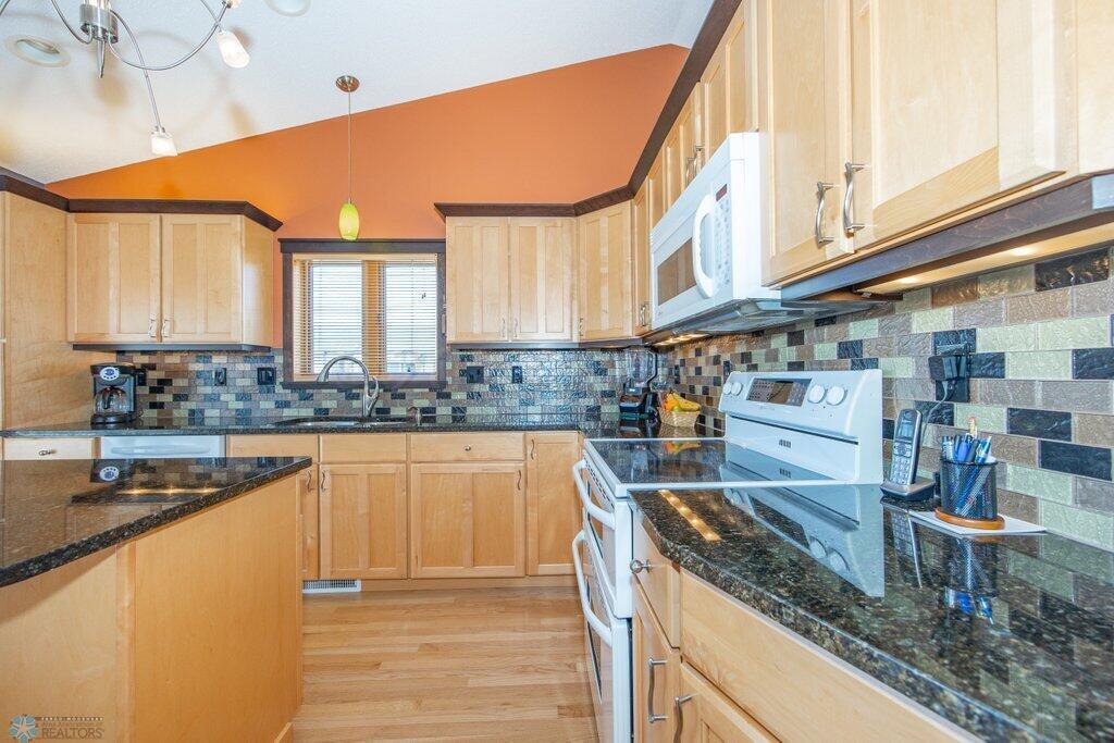 kitchen with custom cabinets
