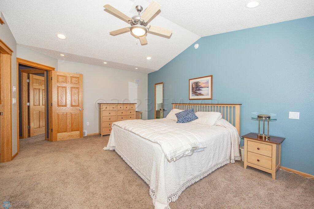 Primary with vaulted ceiling