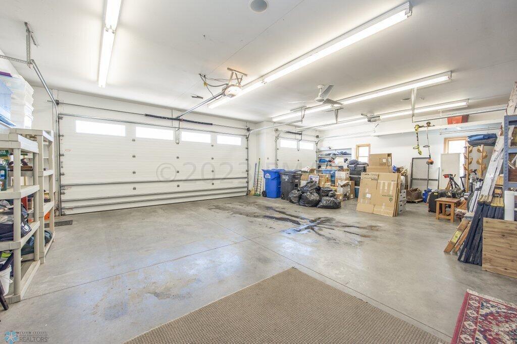 Well lit garage
