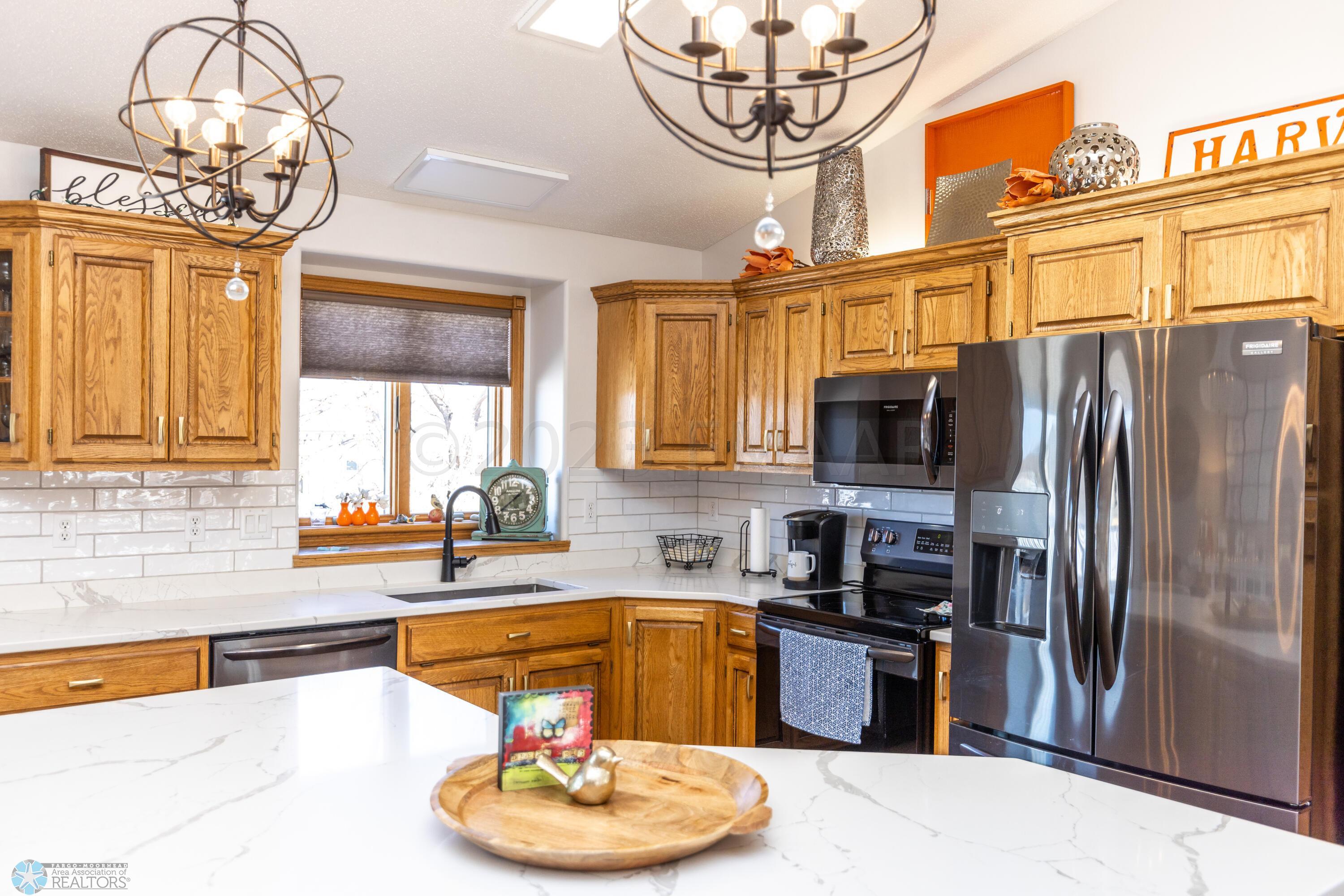updated counter tops & lighting