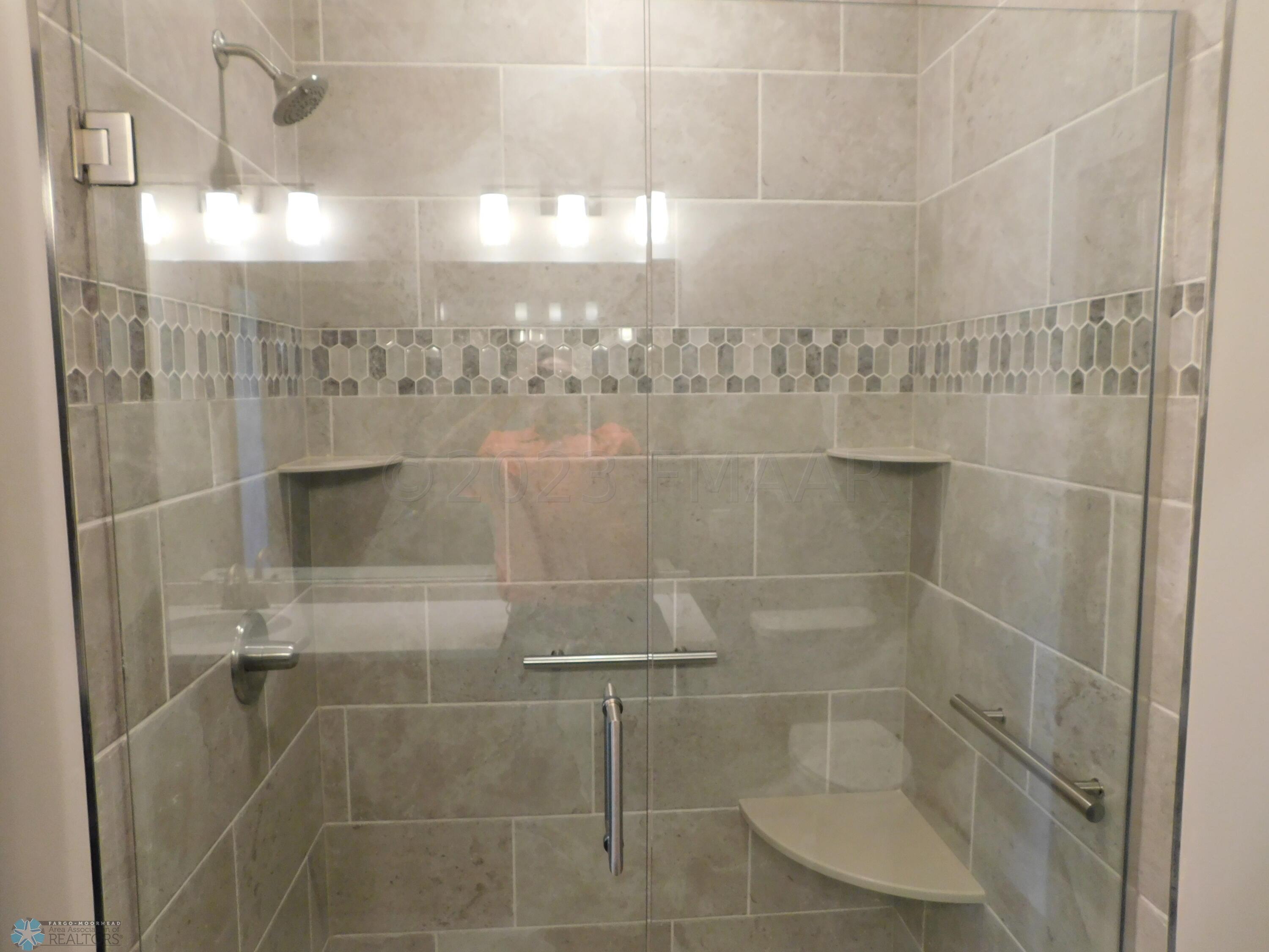 tiled shower