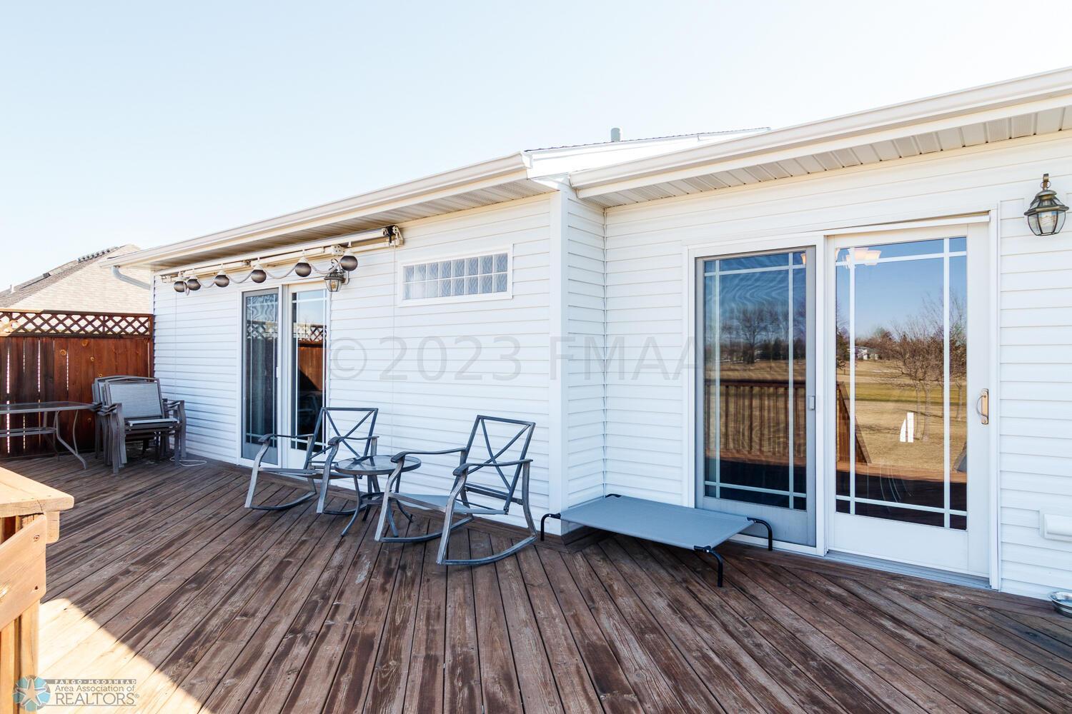 Large deck for entertaining