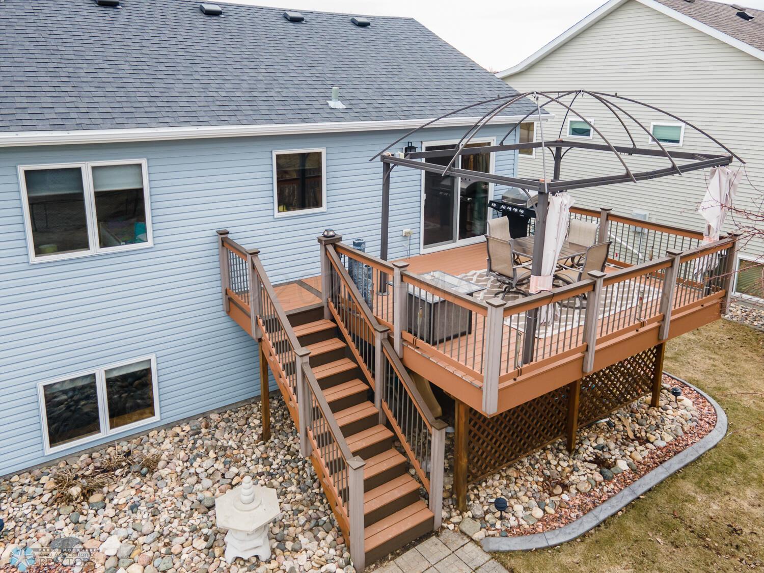 Aerial photo of deck