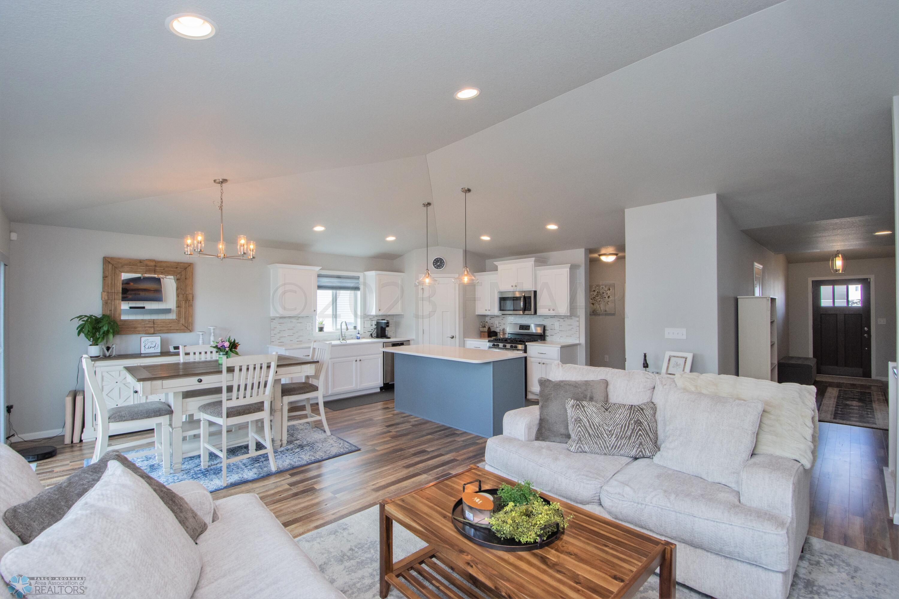 Living Room, Dining & Kitchen