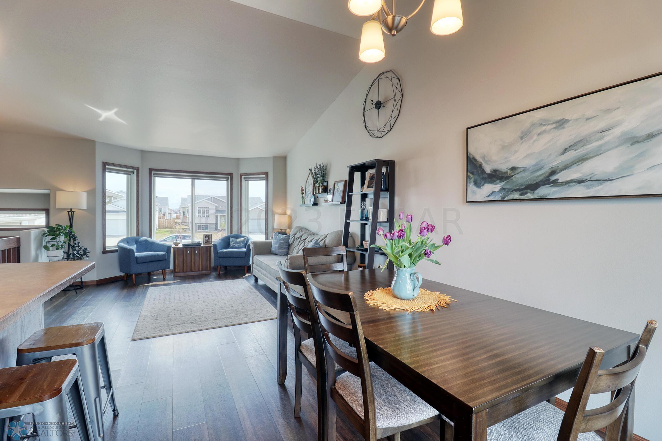 Dining open to living room