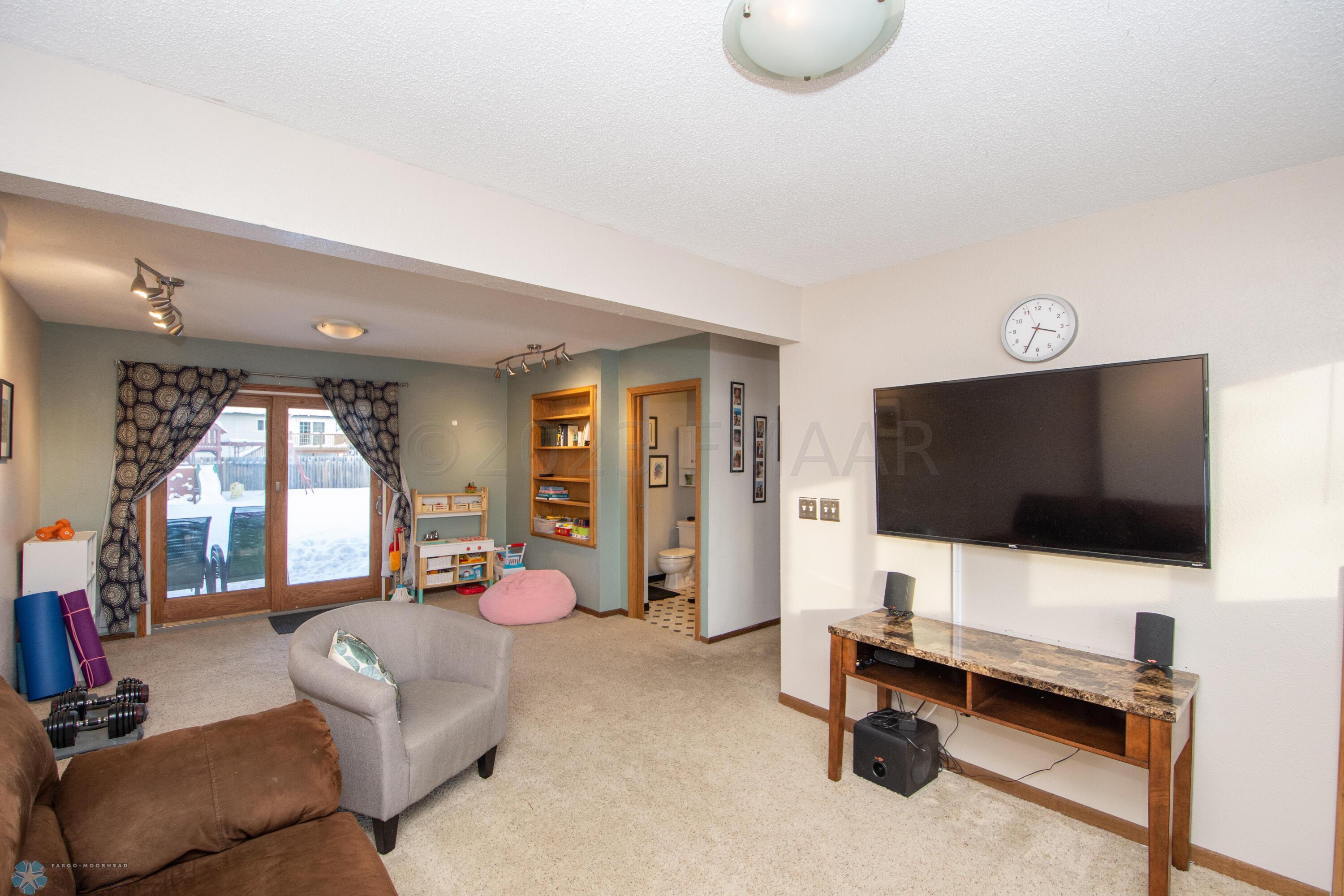 Family room with walkout