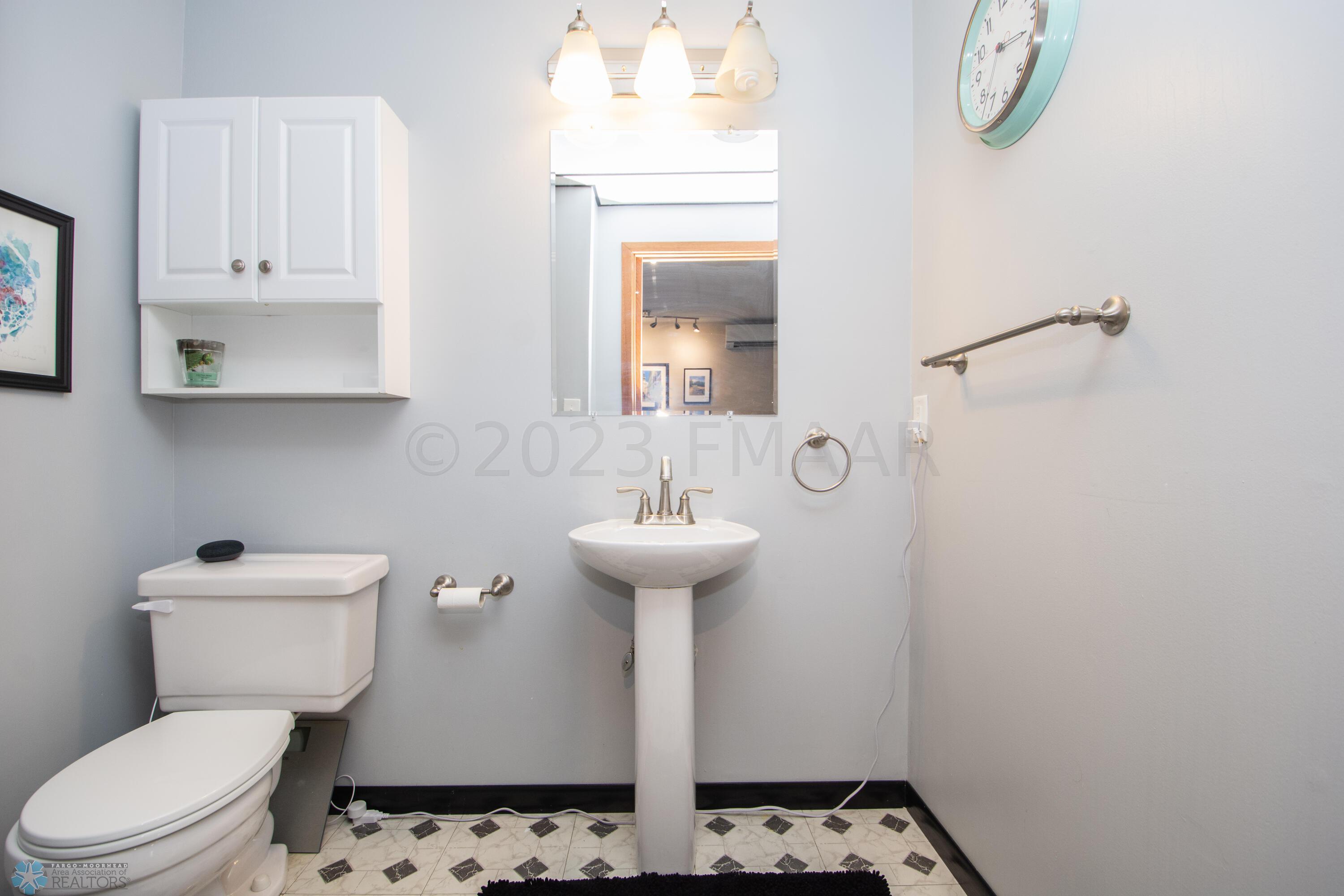 3/4 bathroom on lower level