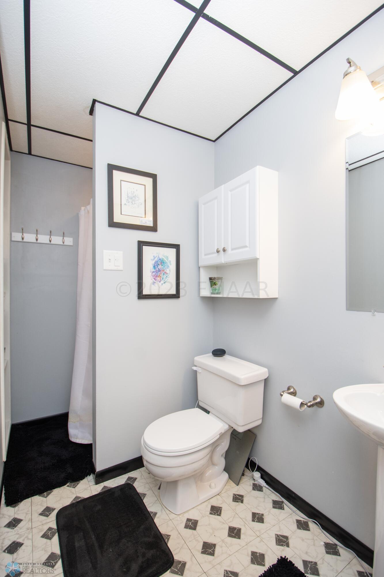 3/4 bathroom on lower level