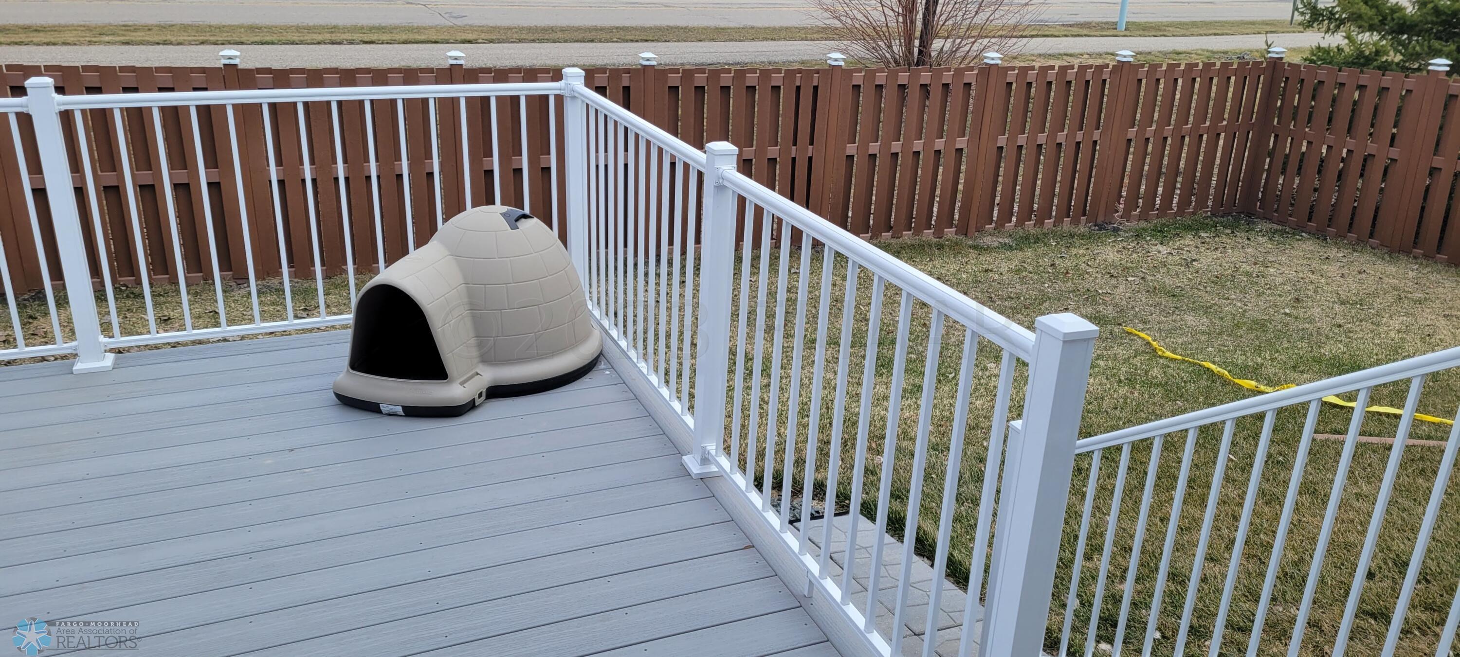 fenced backyard