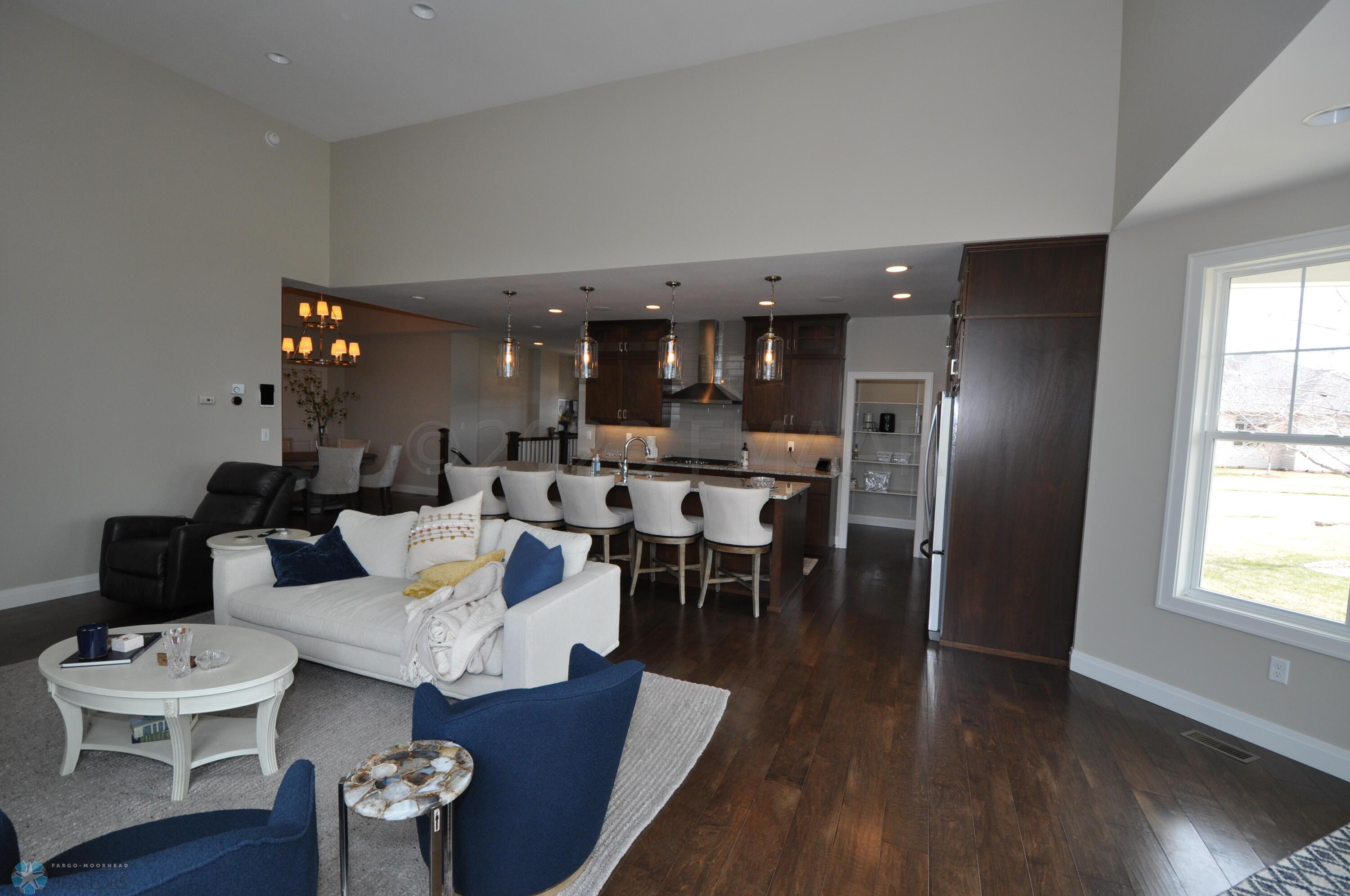 Living room looking into kitchen