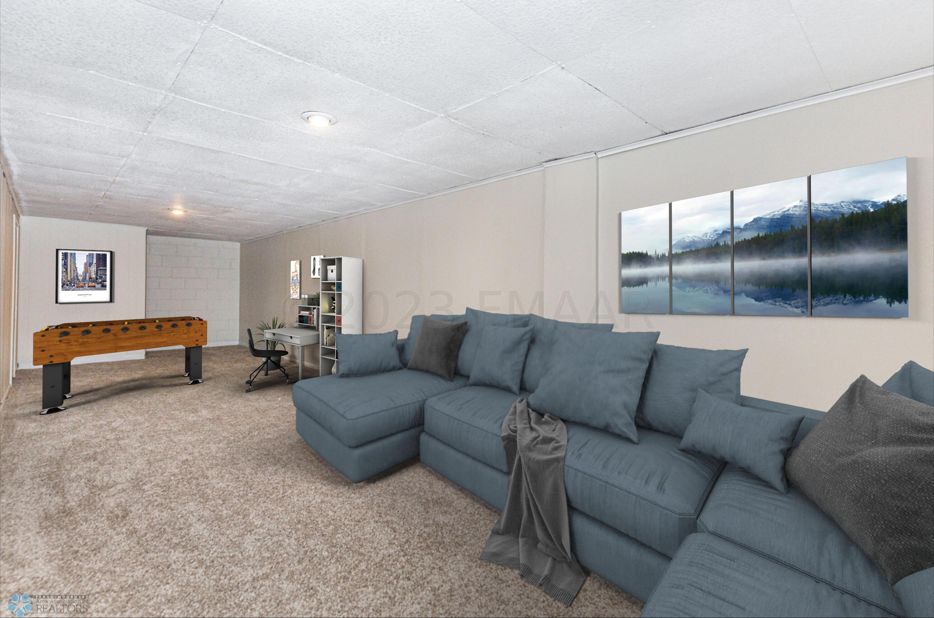 Family Room - Digitally Staged