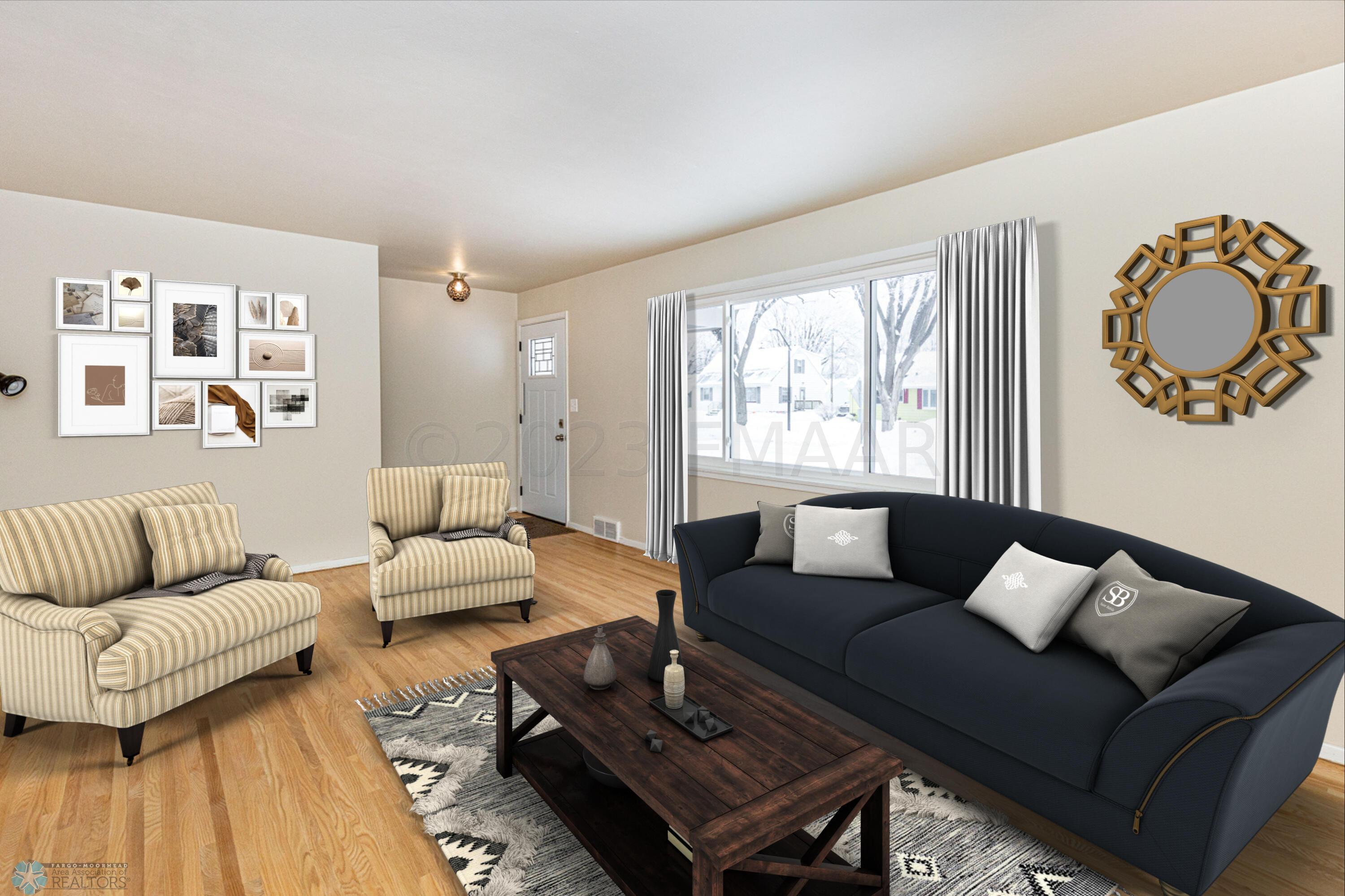 Living Room - Digitally Staged