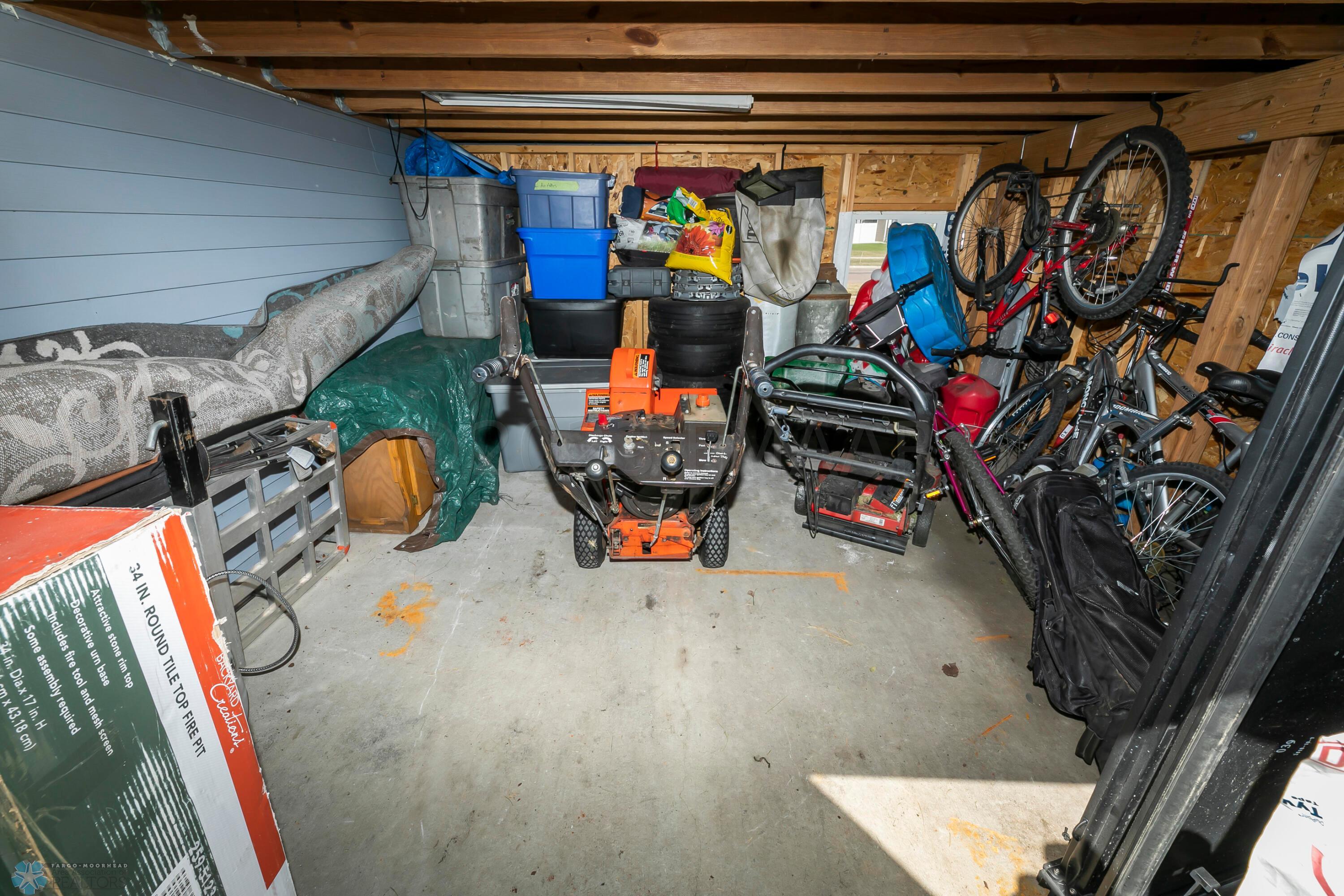 Back of home under deck storage!