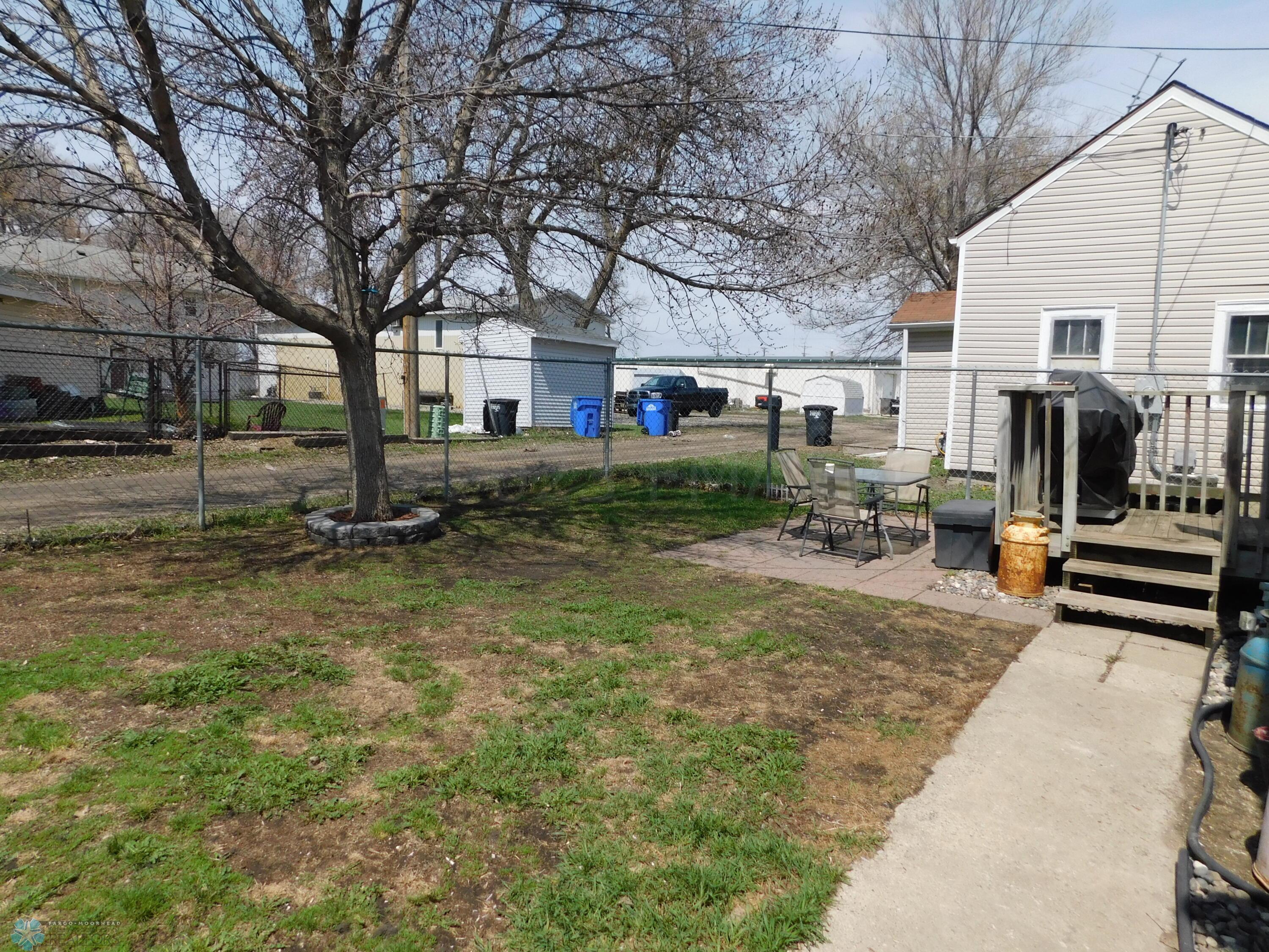 fenced yard