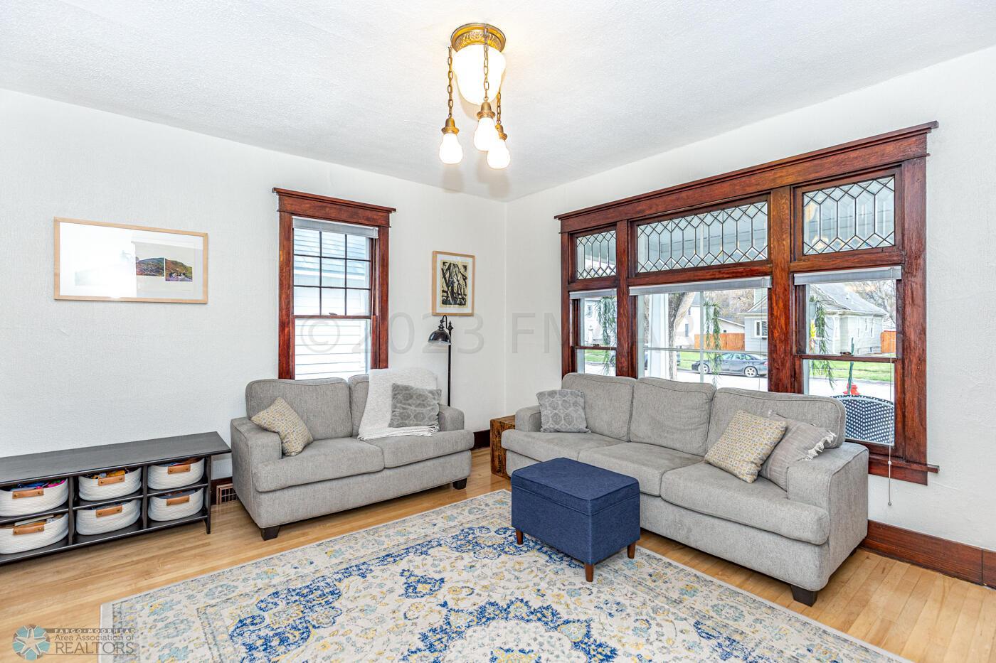 Living Room w/ original woodwork