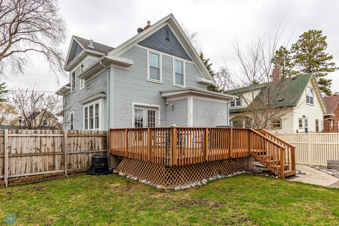 Fenced in backyard
