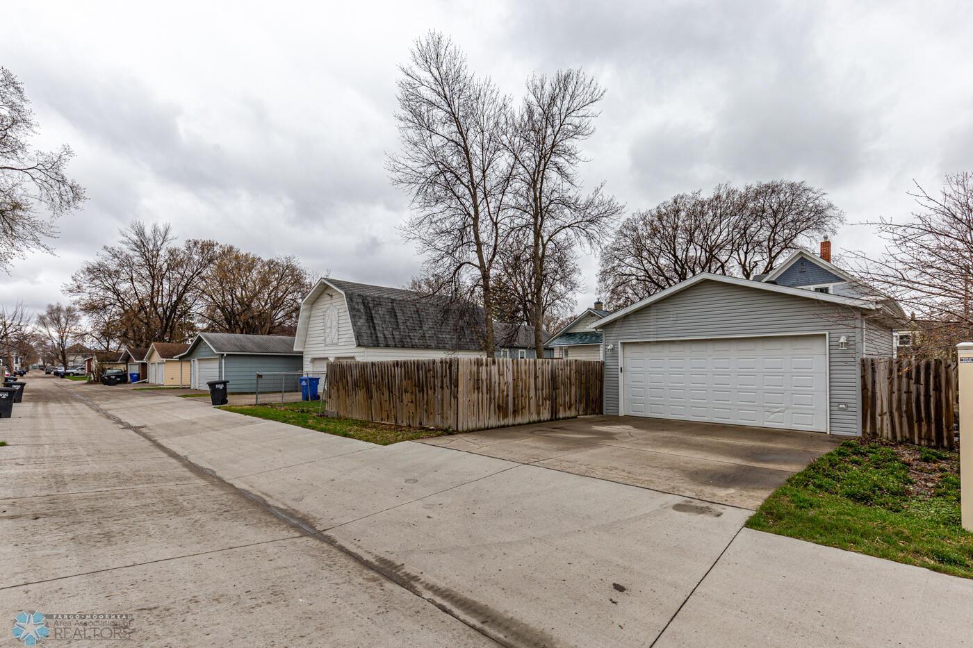Garage and paved back alley
