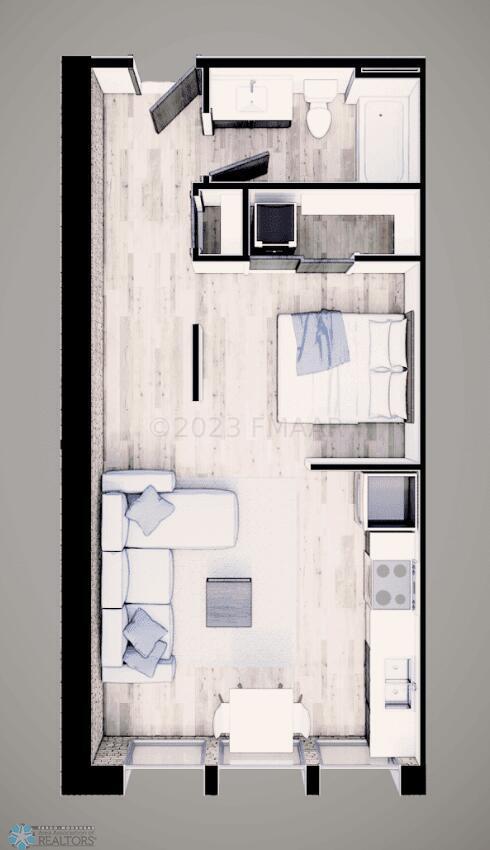 Doll house view Floor-plan