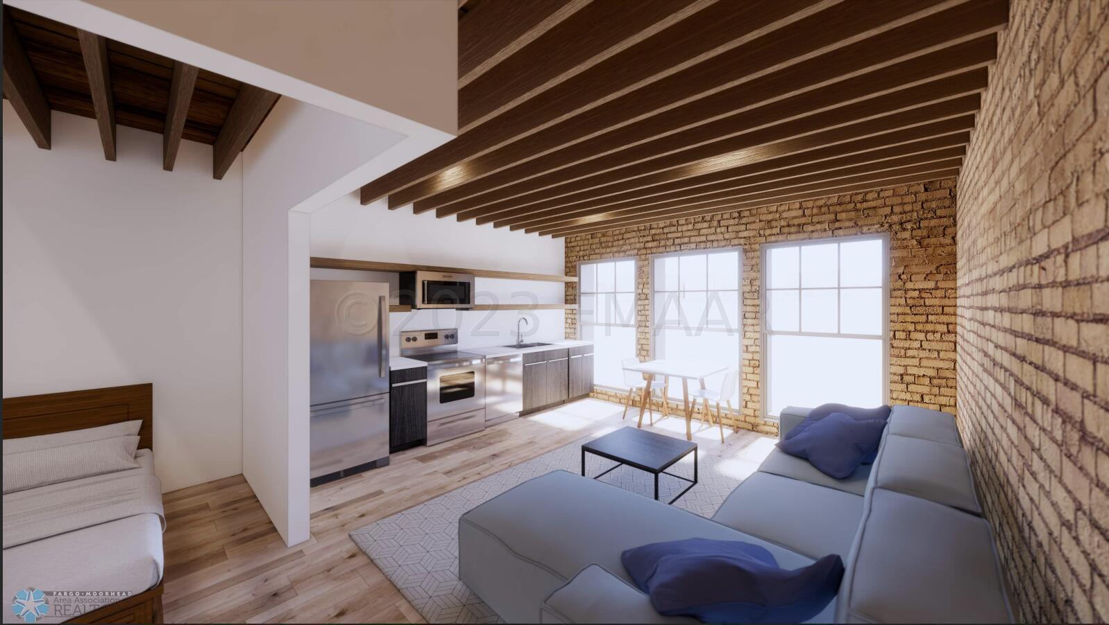 Open bedroom to living area