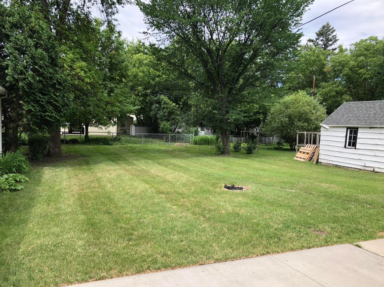 Back yard from driveway