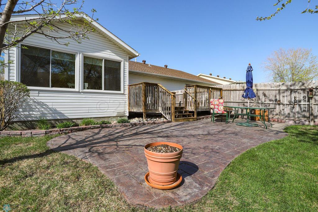Large concrete Patio Area