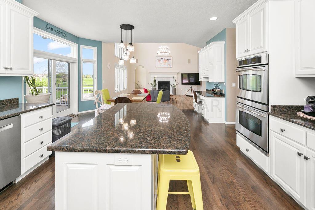 Kitchen with Living Room Beyond
