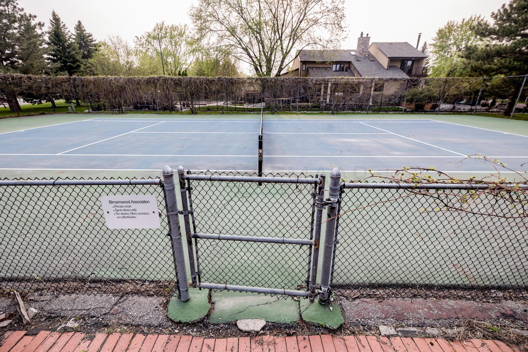 Tennis Court Across Street