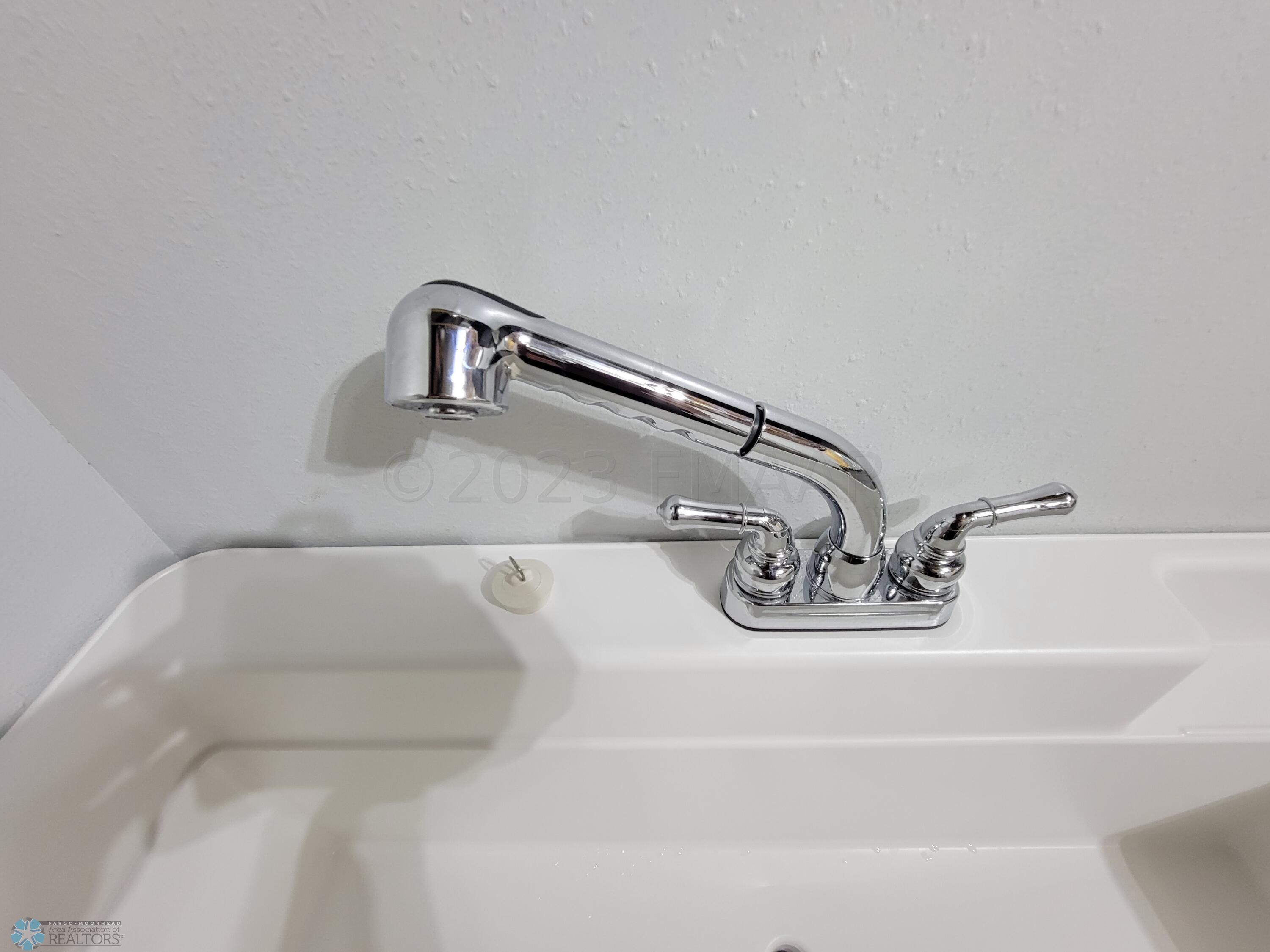 Faucet on utility sink