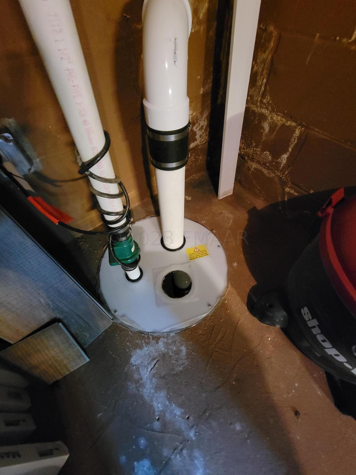 capped sump pit