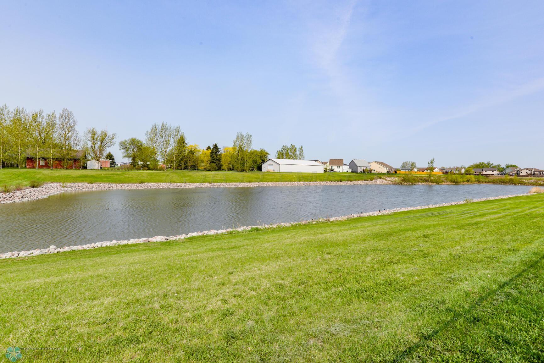Backs to pond