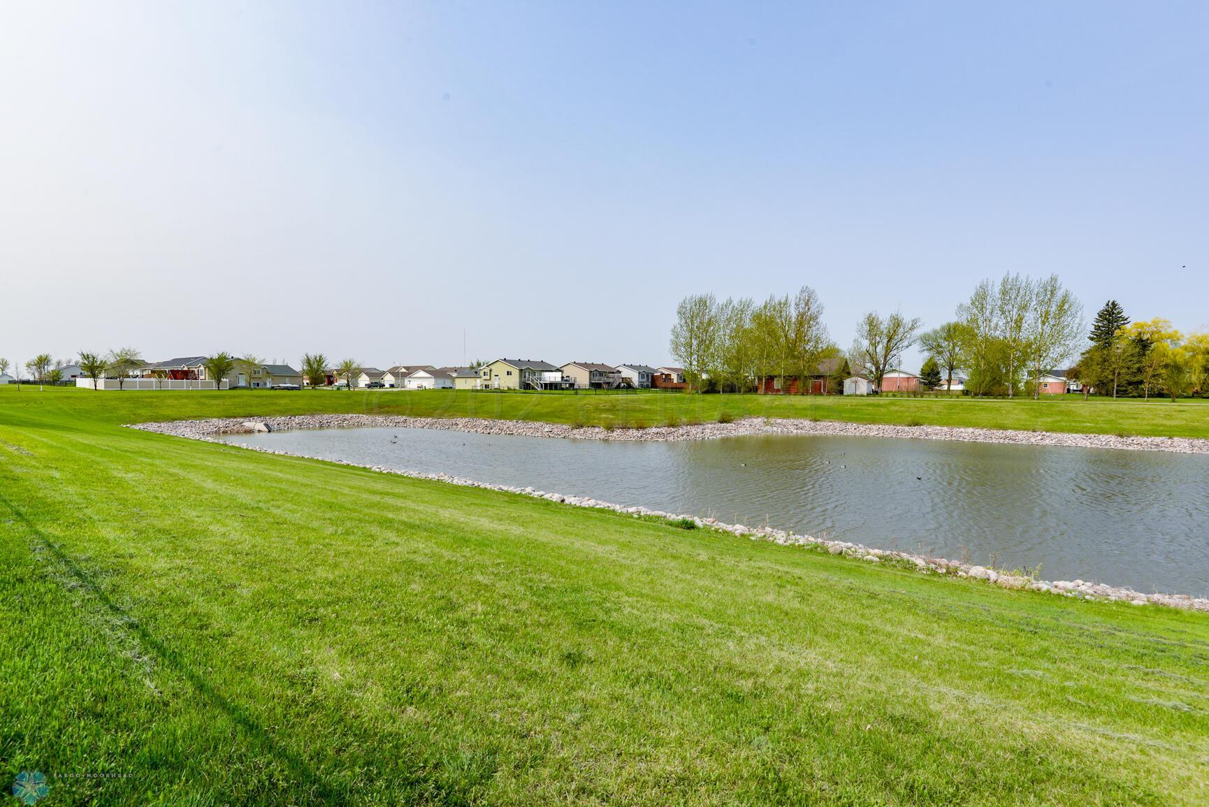 Backs to pond