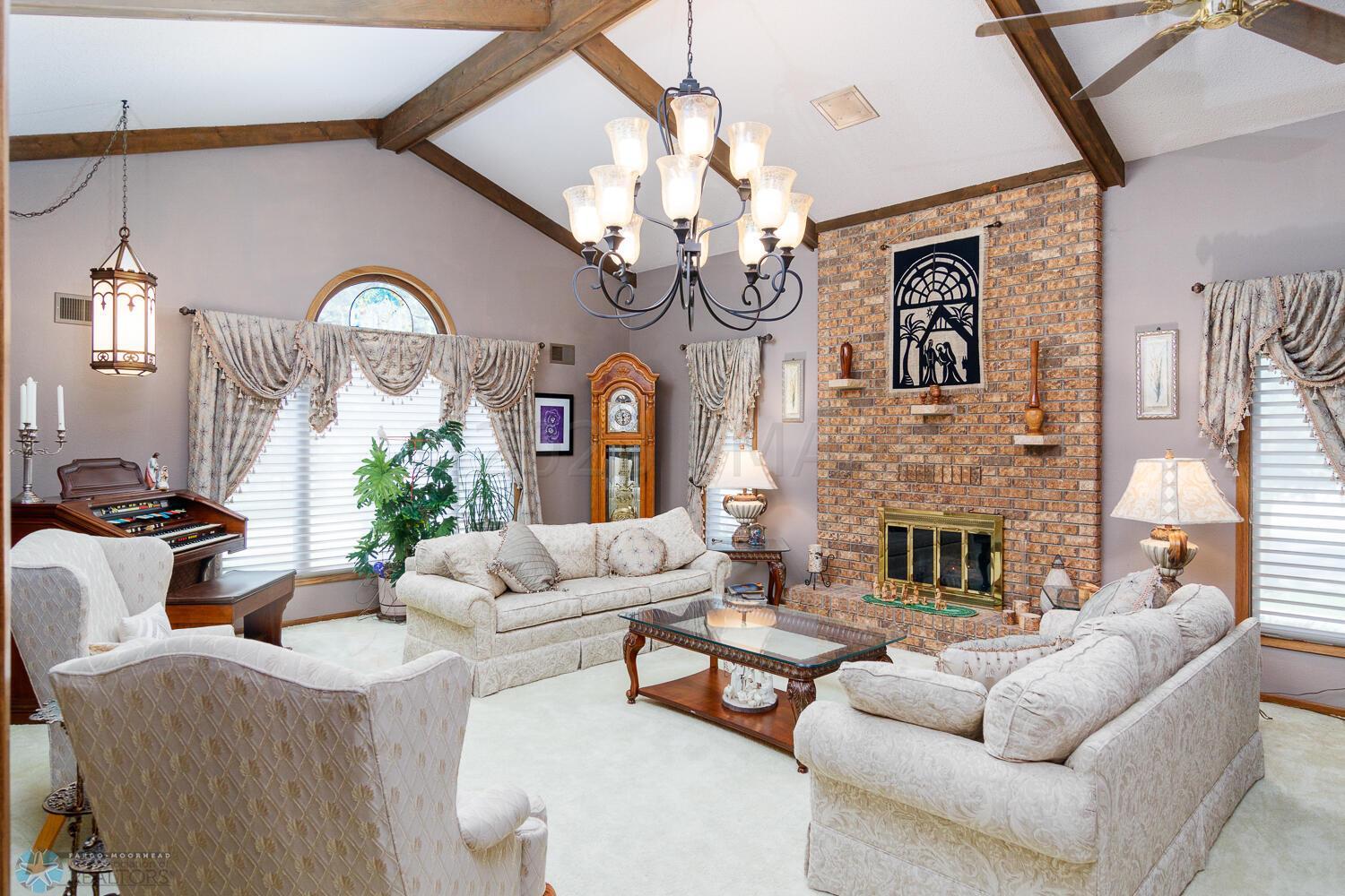 Vaulted living room