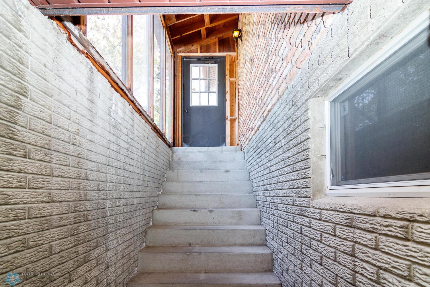 Separate covered entrance to basement