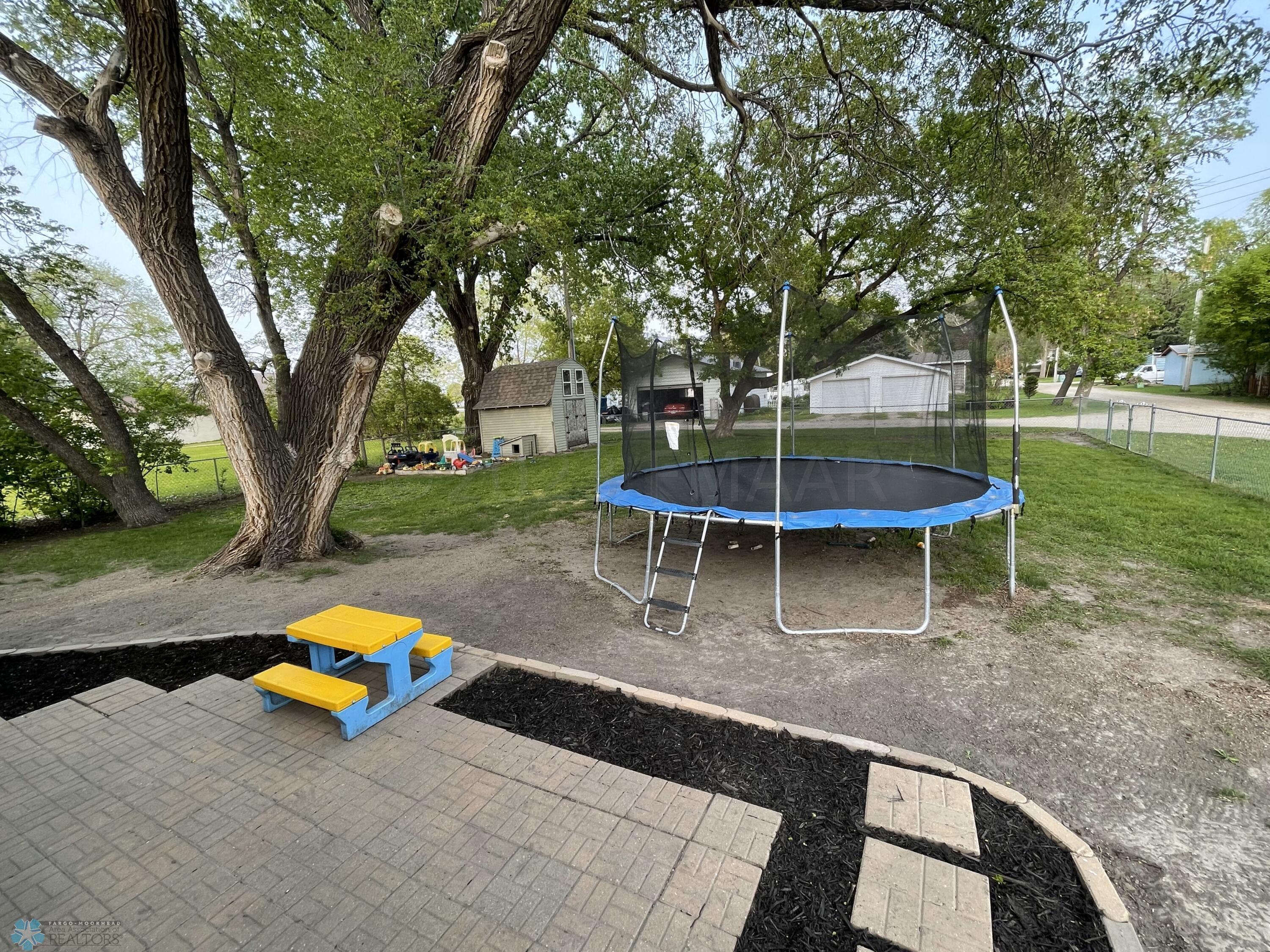 Fully fenced backyard