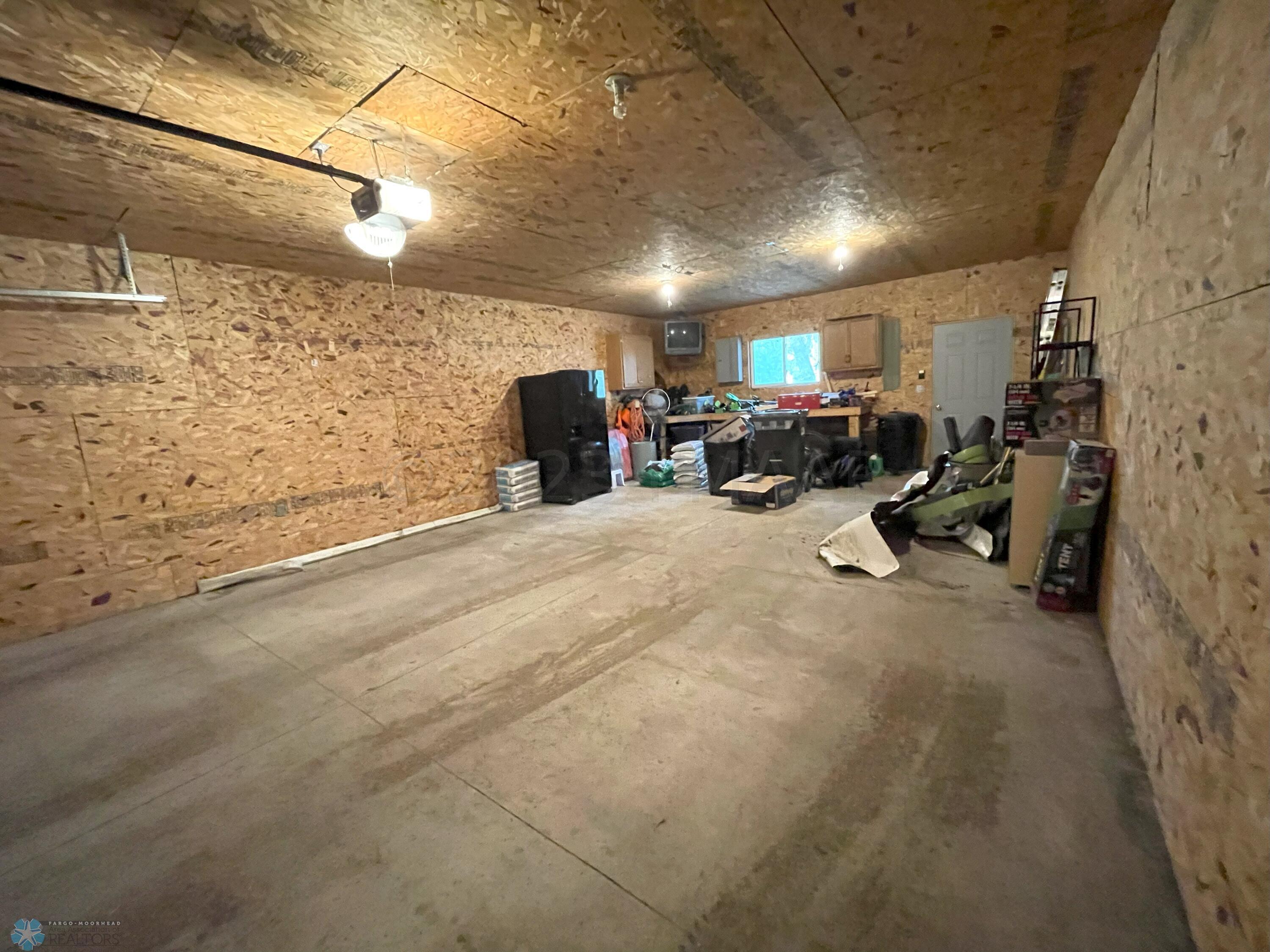 Garage with workbench
