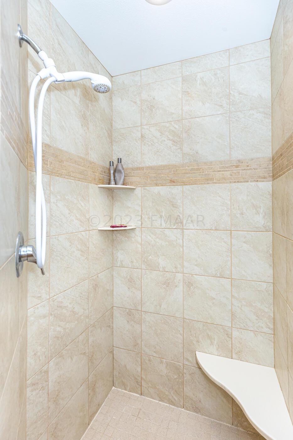 Owners Suite Tile Walk-in Shower