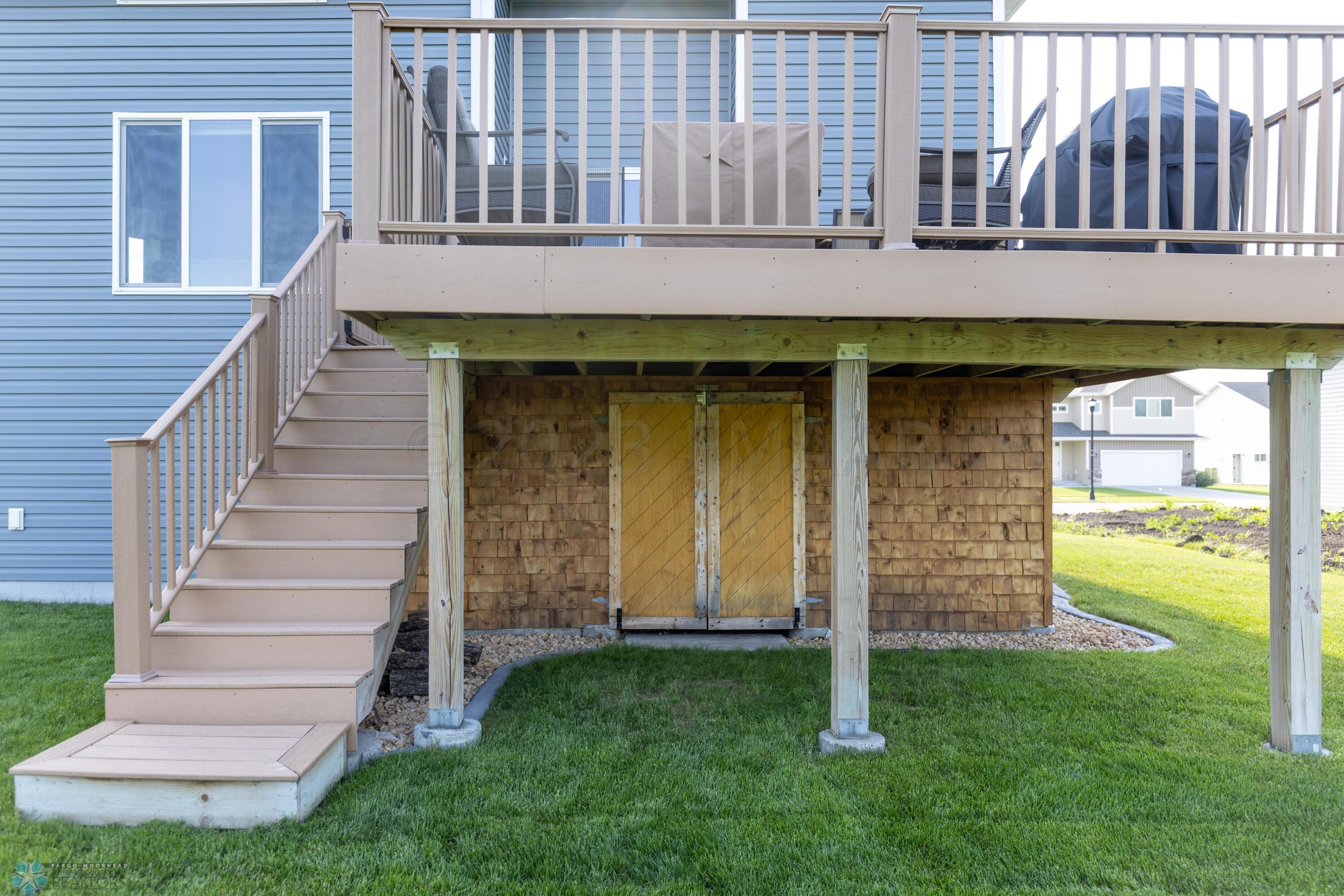 Shed with power under deck