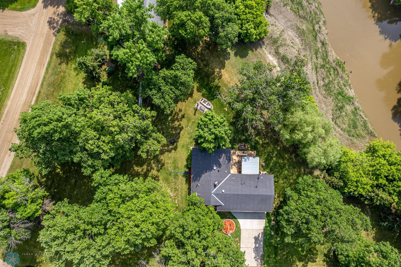 Aerial view of Sheyenne River