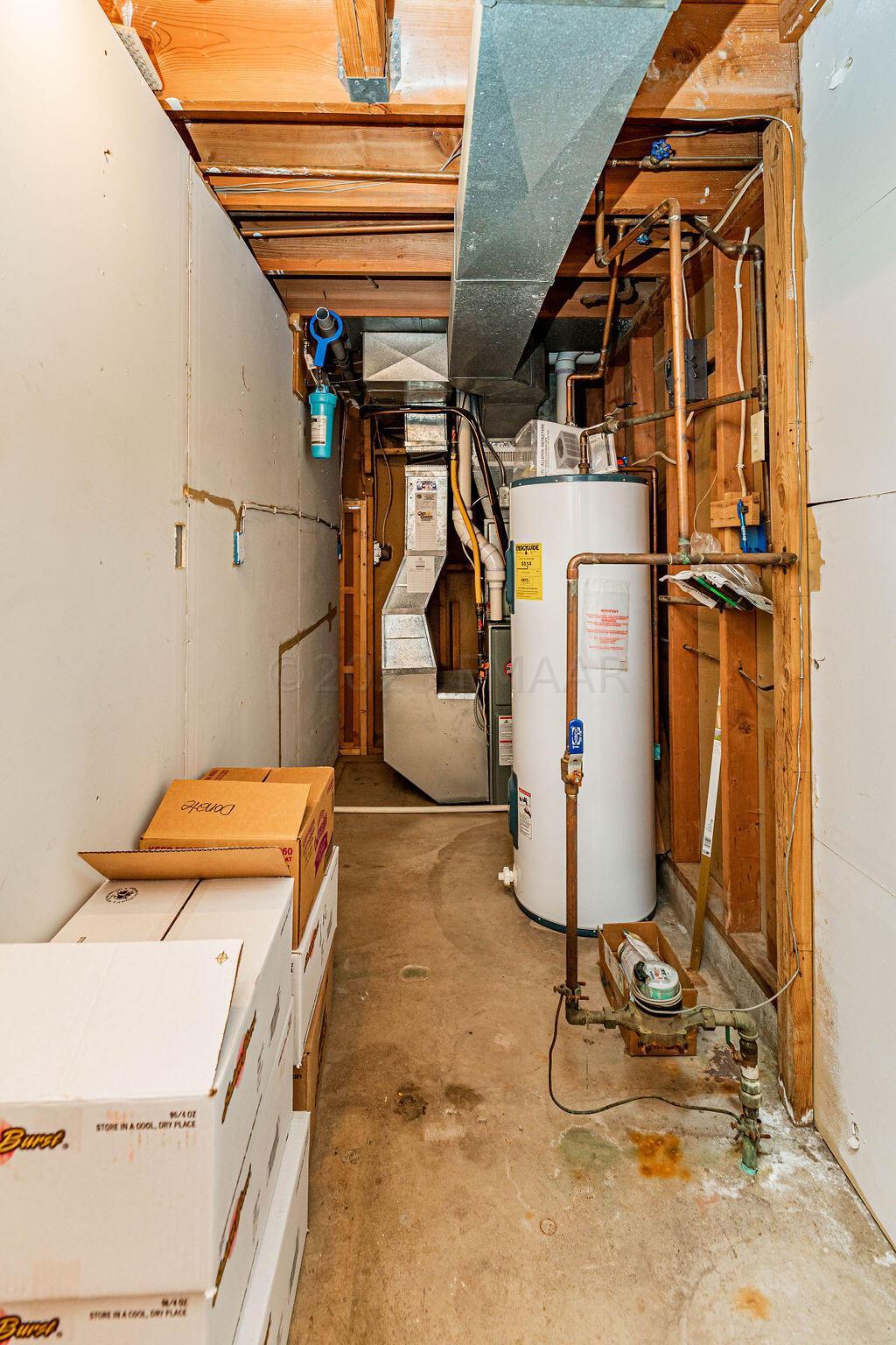 Furnace and Hot Water Heater Room